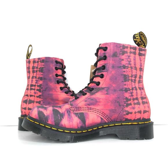 NWT Dr Martens Purple Tie Dye 1460 Lace Up Ankle Boots Women’s 7 Shoes - Picture 6 of 13